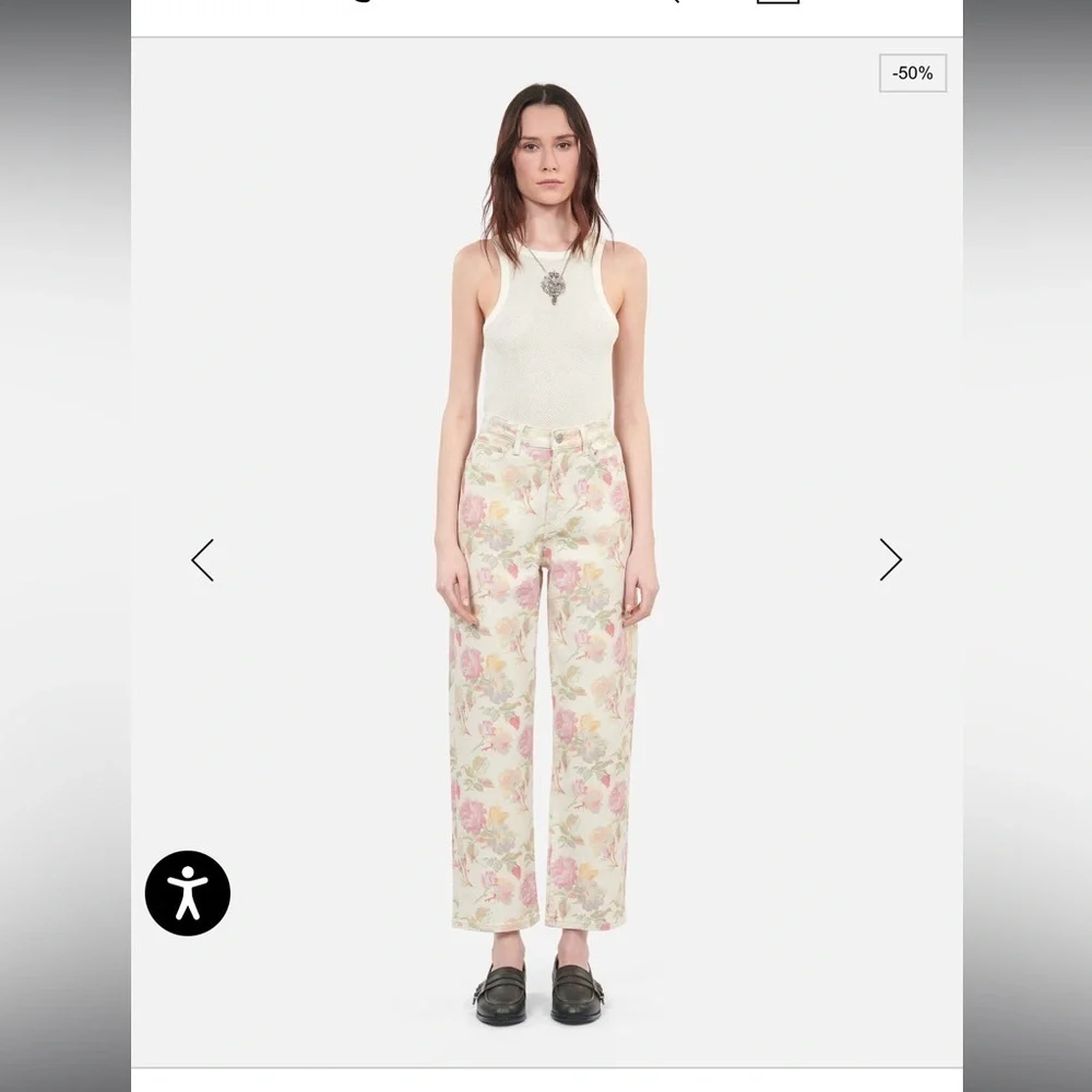 The Kooples- Ankle Jeans - Floral Jeans - Picture 9 of 14